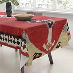 Bijar Antique Kurdish Persian Kilim Print Tablecloth Gallery Image 3