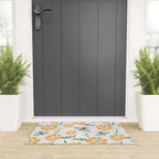 Honey Bees and Orange Flowers Welcome Mat Gallery Image 3