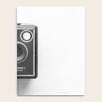 A Kodak Brownie analog vintage camera on a white background  Retro photography in black and white Notebook Gallery Image 4