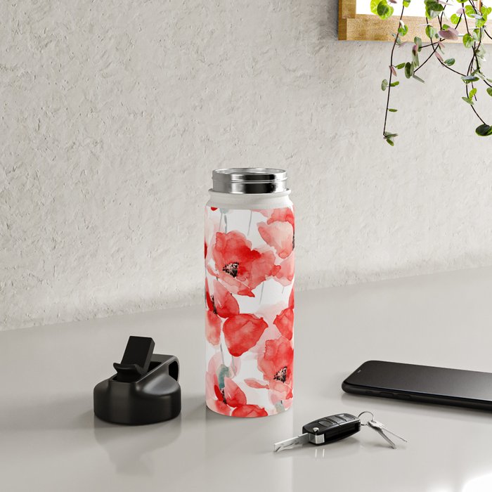 Poppies   Water Bottle Gallery Image 4