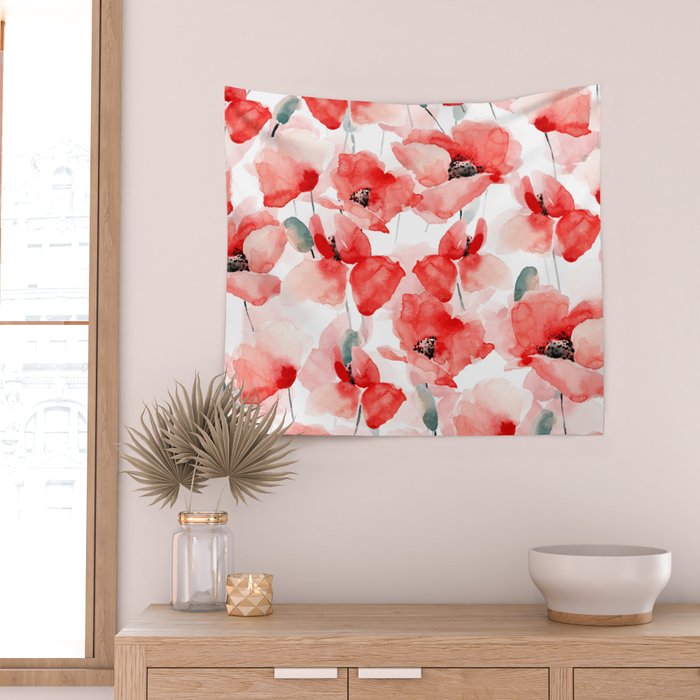 Poppies   Wall Tapestry Gallery Image 2