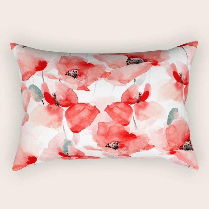 Poppies   Rectangular Pillow Gallery Image 1
