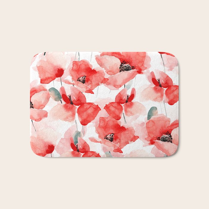 Poppies   Bath Mat Gallery Image 1