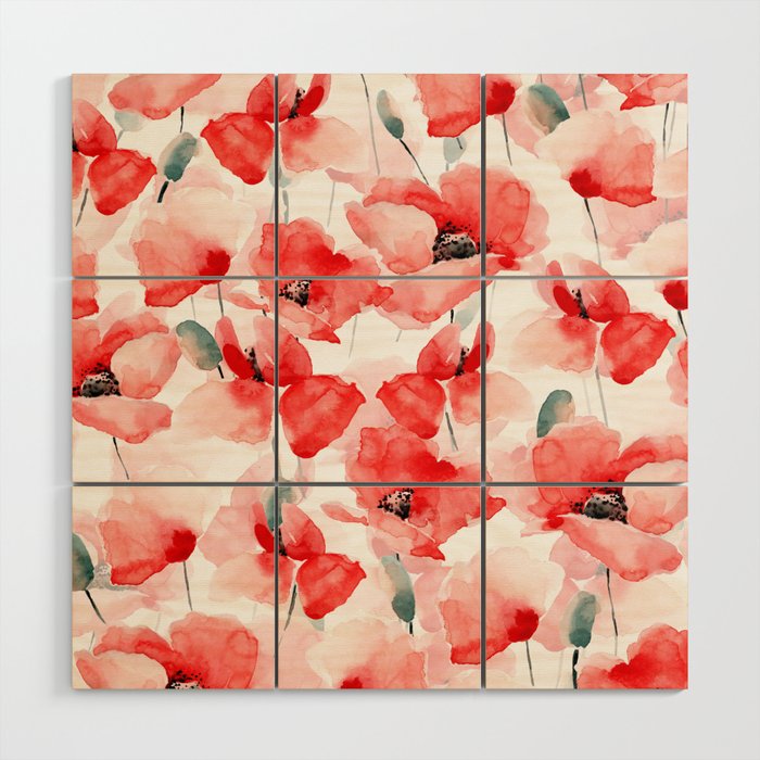 Poppies   Wood Wall Art Gallery Image 1
