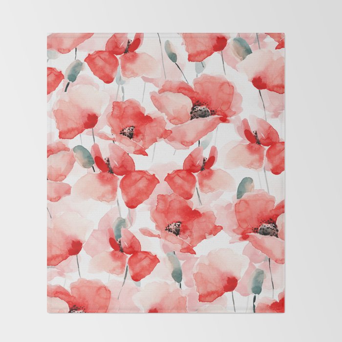 Poppies   Throw Blanket Gallery Image 2