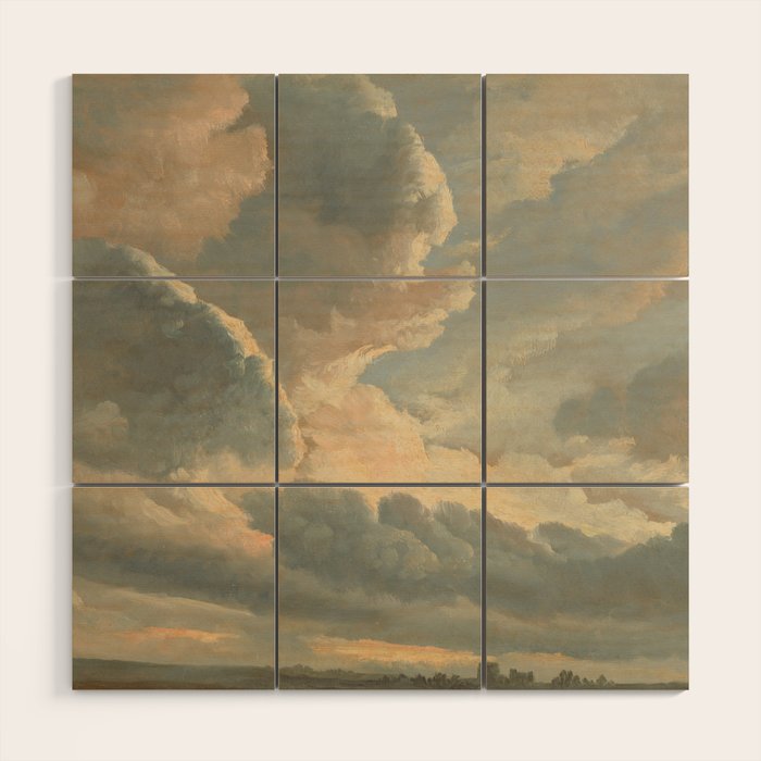 Study of Clouds with a Sunset near Rome, 1786 Wood Wall Art Gallery Image 1
