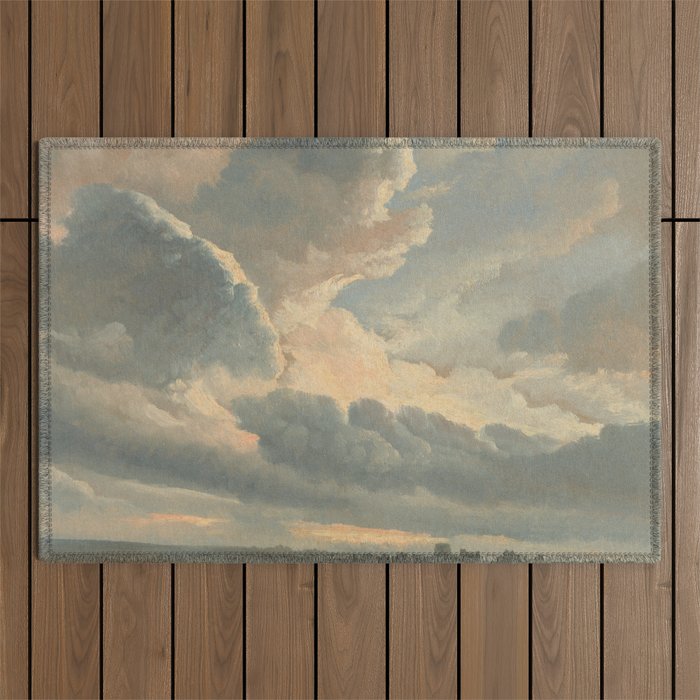 Study of Clouds with a Sunset near Rome, 1786 Outdoor Rug Gallery Image 1