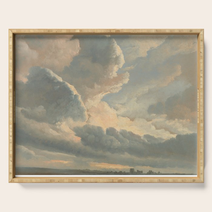 Study of Clouds with a Sunset near Rome, 1786 Serving Tray Gallery Image 1