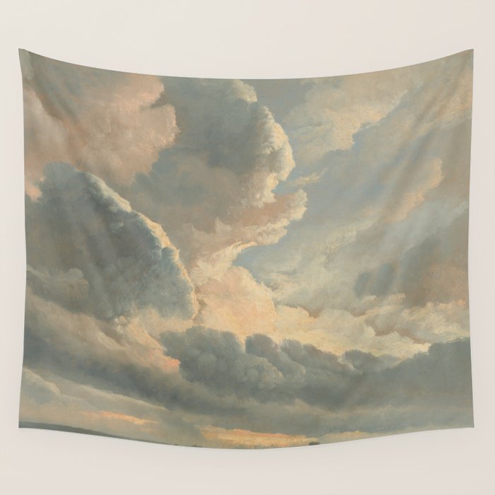 Study of Clouds with a Sunset near Rome, 1786 Wall Tapestry Gallery Image 1