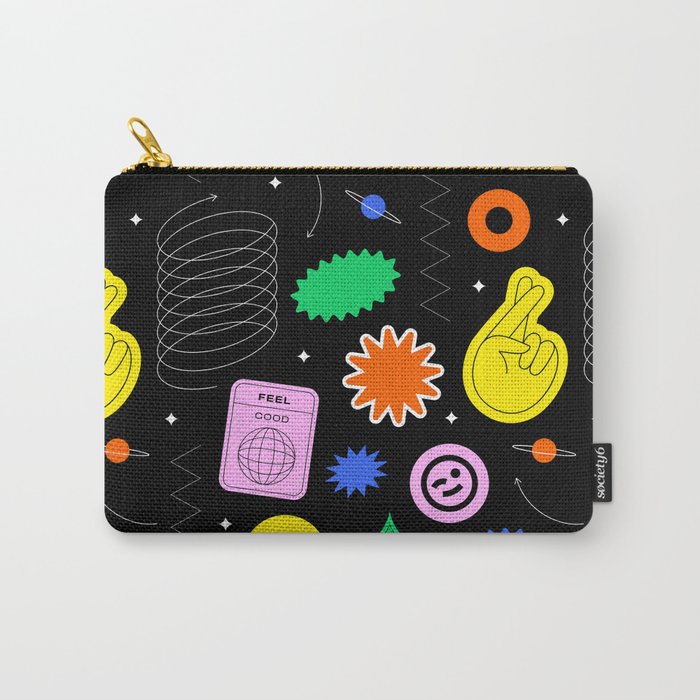Modern minimalist art sticker pattern Carry All Pouch Gallery Image 1