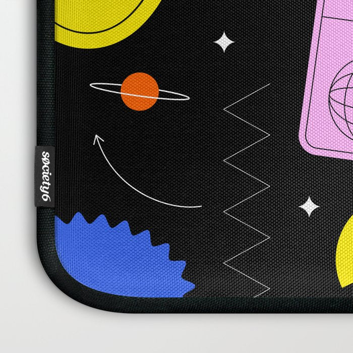 Modern minimalist art sticker pattern Laptop Sleeve Gallery Image 3