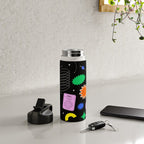 Modern minimalist art sticker pattern Water Bottle Gallery Image 4
