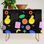 Modern minimalist art sticker pattern Credenza Gallery Image 1