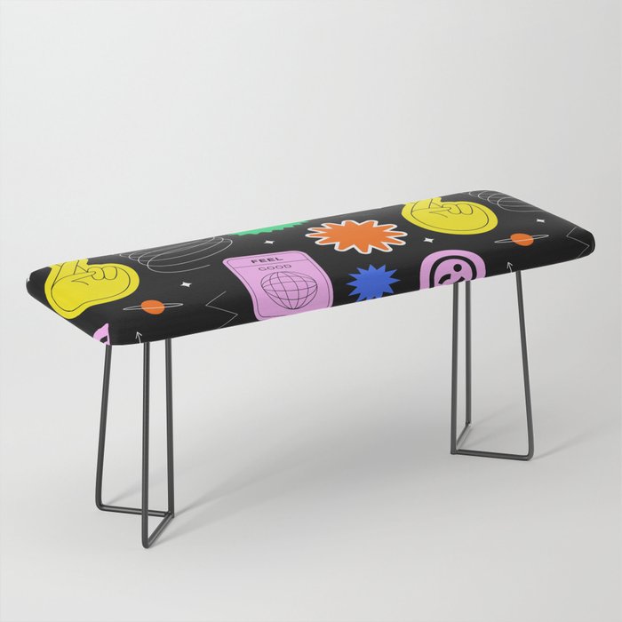 Modern minimalist art sticker pattern Bench Gallery Image 1