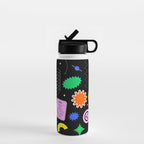 Modern minimalist art sticker pattern Water Bottle Gallery Image 1