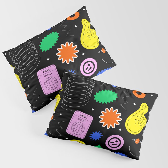 Modern minimalist art sticker pattern Pillow Sham Gallery Image 1