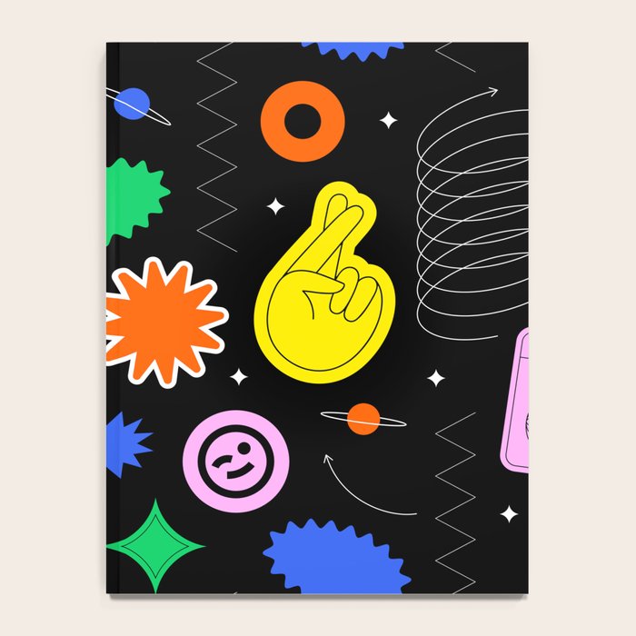Modern minimalist art sticker pattern Notebook Gallery Image 4