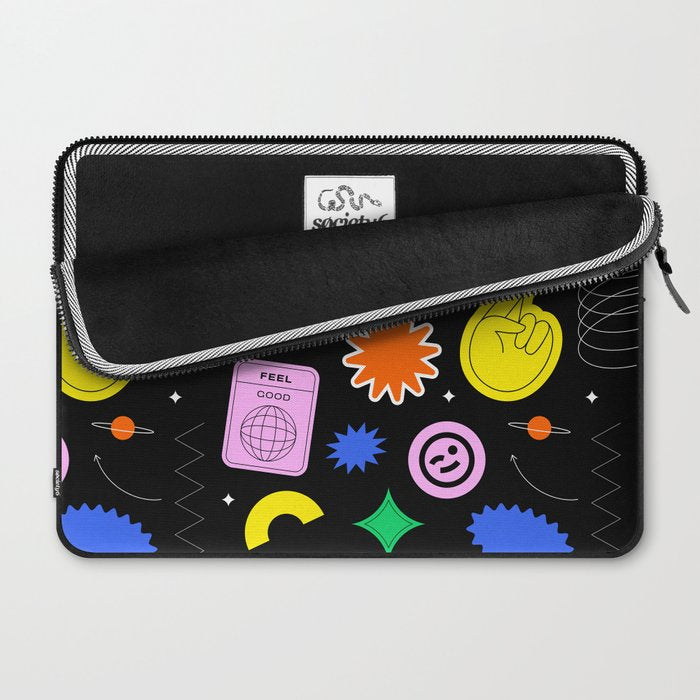 Modern minimalist art sticker pattern Laptop Sleeve Gallery Image 2