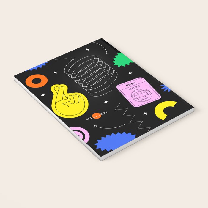 Modern minimalist art sticker pattern Notebook Gallery Image 3