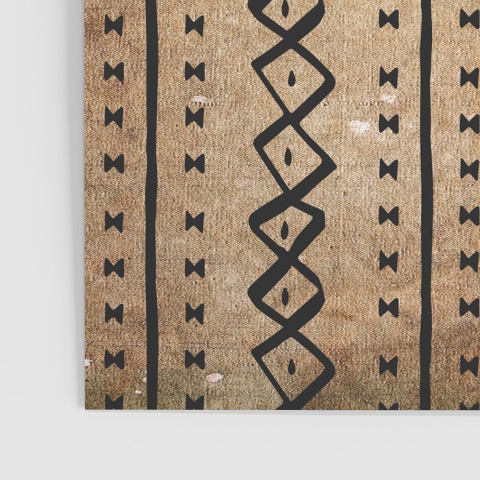 Black and Brown Texture Mud Cloth Pattern  Poster Gallery Image 3