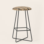Black and Brown Texture Mud Cloth Pattern  Stool Gallery Image 1