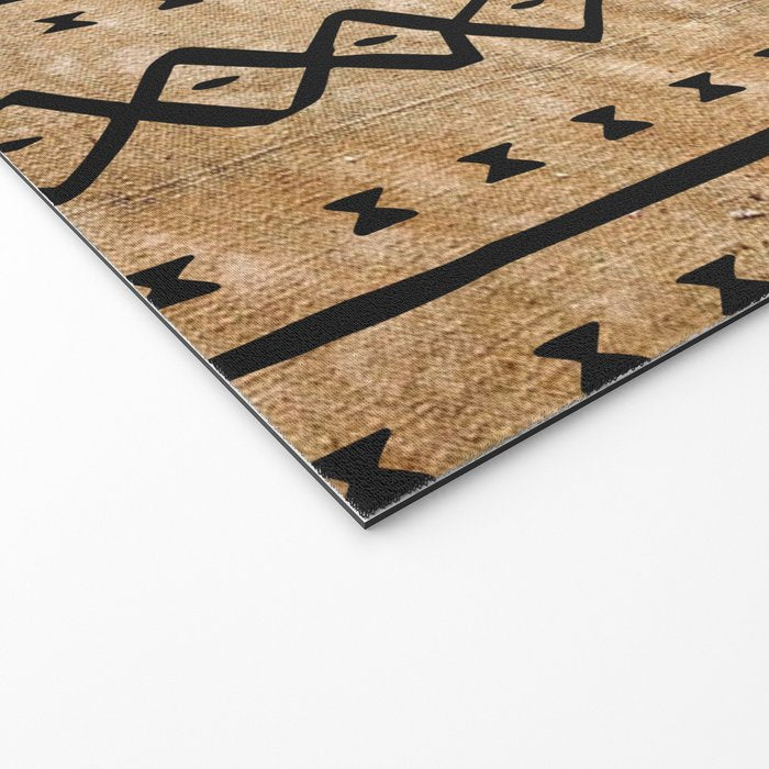 Black and Brown Texture Mud Cloth Pattern  Welcome Mat Gallery Image 2
