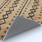 Black and Brown Texture Mud Cloth Pattern  Rug Gallery Image 4