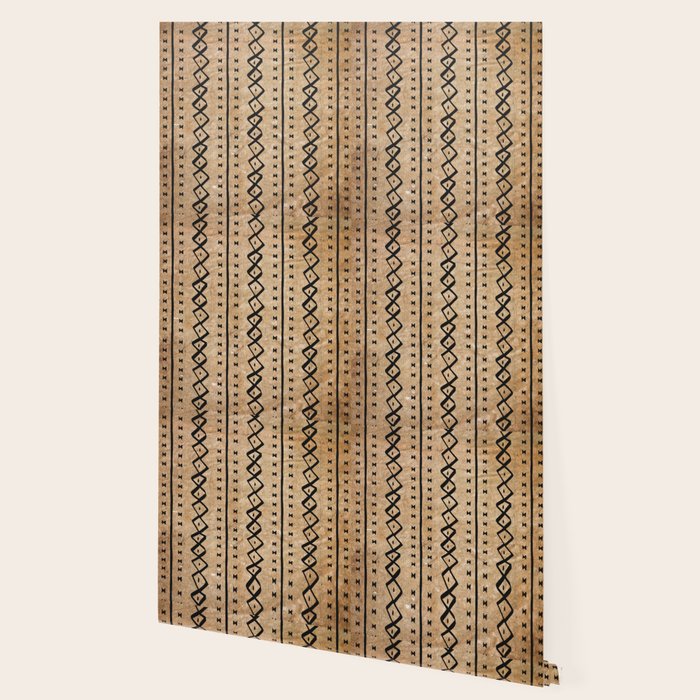 Black and Brown Texture Mud Cloth Pattern  Wallpaper Gallery Image 2