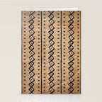 Black and Brown Texture Mud Cloth Pattern  Stationery Card Gallery Image 2