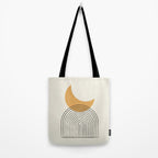 Moon mountain gold - Mid century style Tote Bag Gallery Image 2