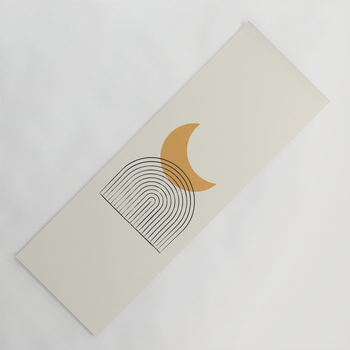 Moon mountain gold - Mid century style Yoga Mat Gallery Image 1