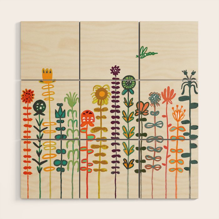 Happy garden Wood Wall Art Gallery Image 1