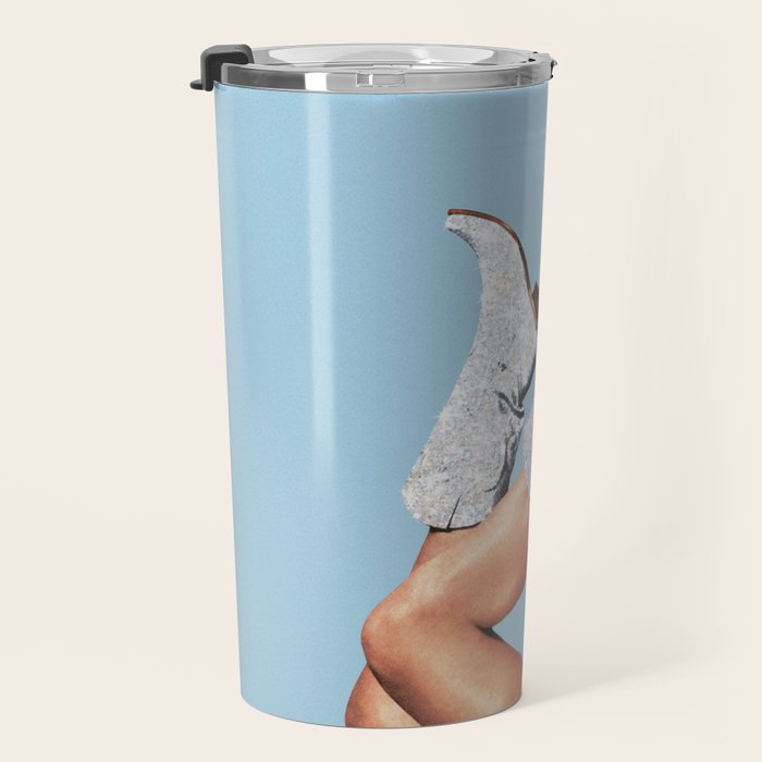These Boots - Glitter Blue Landscape Travel Mug Gallery Image 3