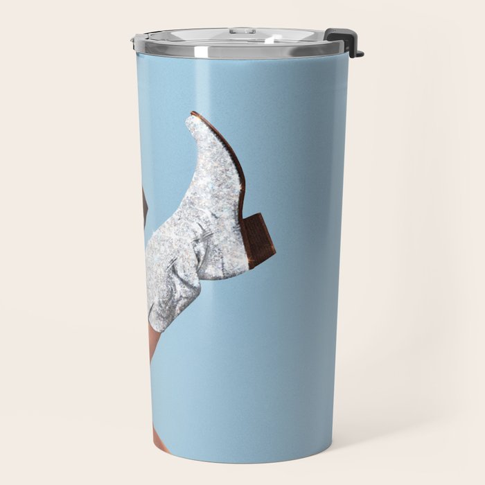 These Boots - Glitter Blue Landscape Travel Mug Gallery Image 2