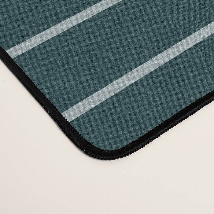 Minimal Line Curvature XCII Dark Teal Green Mid Century Modern Arch Abstract Desk Mat Gallery Image 4