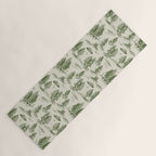 Green Alien Abduction Toile De Jouy Pattern Yoga Mat Gallery Image 1