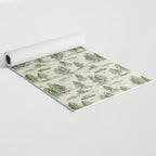 Green Alien Abduction Toile De Jouy Pattern Yoga Mat Gallery Image 2