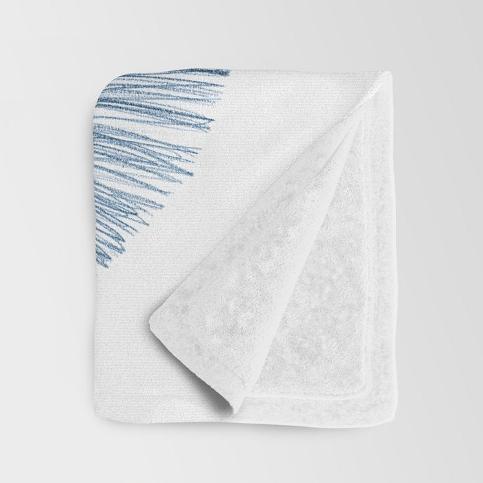 Mid Century Style Modern Geometric Abstract in Indigo Blue Throw Blanket Gallery Image 3