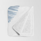 Mid Century Style Modern Geometric Abstract in Indigo Blue Throw Blanket Gallery Image 3
