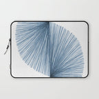 Mid Century Style Modern Geometric Abstract in Indigo Blue Laptop Sleeve Gallery Image 1