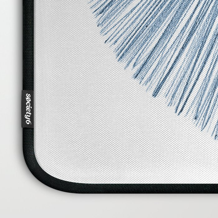 Mid Century Style Modern Geometric Abstract in Indigo Blue Laptop Sleeve Gallery Image 3