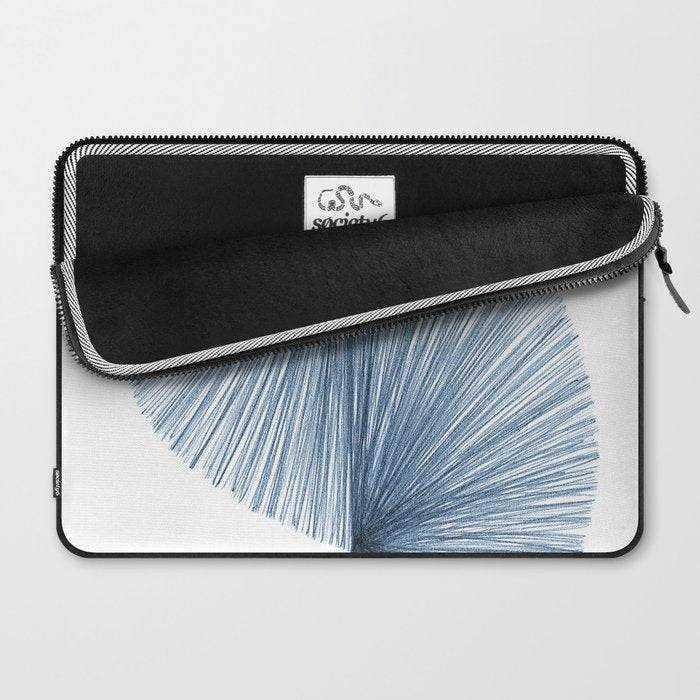 Mid Century Style Modern Geometric Abstract in Indigo Blue Laptop Sleeve Gallery Image 2