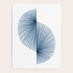 Mid Century Style Modern Geometric Abstract in Indigo Blue Poster Gallery Image 4