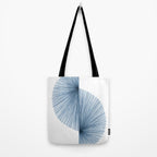 Mid Century Style Modern Geometric Abstract in Indigo Blue Tote Bag Gallery Image 2