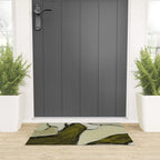 Olive Green Abstract Art Welcome Mat Gallery Image 3