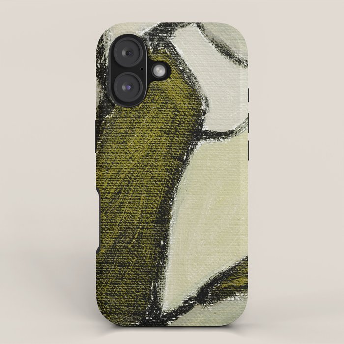 Olive Green Abstract Art iPhone Case Gallery Image 1