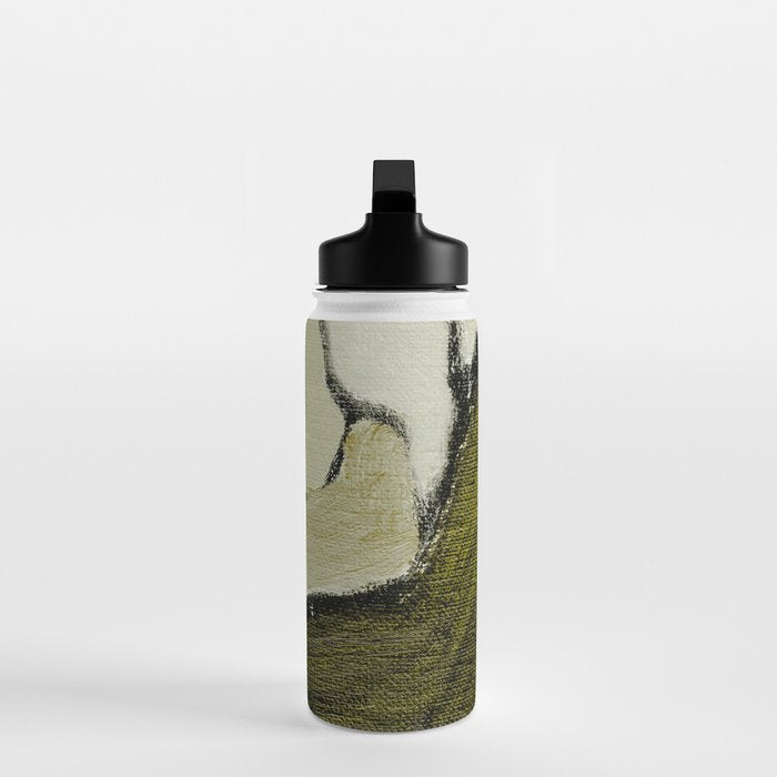 Olive Green Abstract Art Water Bottle Gallery Image 3