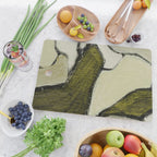 Olive Green Abstract Art Cutting Board Gallery Image 2