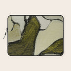 Olive Green Abstract Art Laptop Sleeve Gallery Image 1
