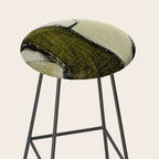 Olive Green Abstract Art Stool Gallery Image 2
